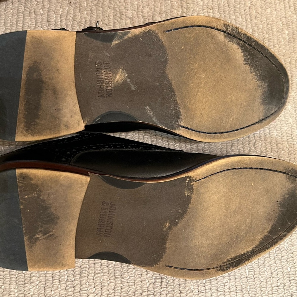Johnston & Murphy Black Double Monk Strap Oxfords - Picture 4 of 5